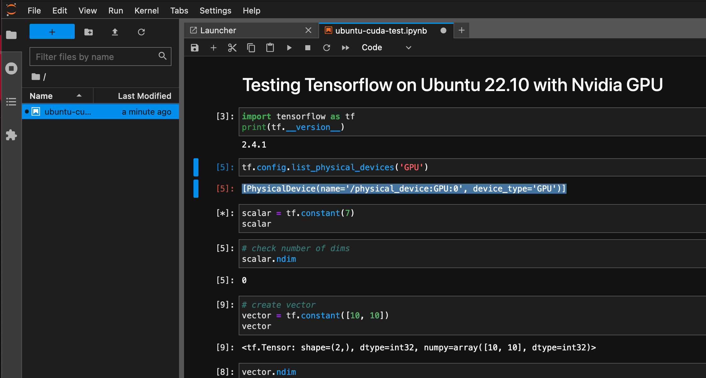 Installing Tensorflow for Nvidia GPU with CUDA and all on Ubuntu 22.10