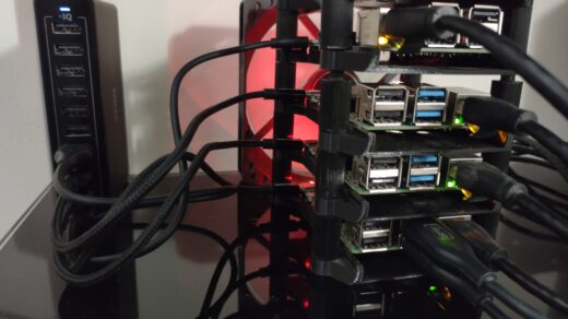Photo of a Raspberry Pi Cluster